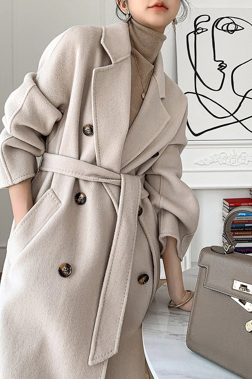 Audrey Double Breasted Wool Coat