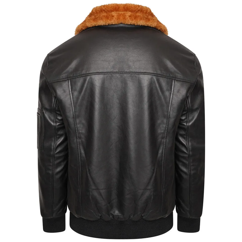 Aviator Shearling Bomber Shearling Jacket For Men