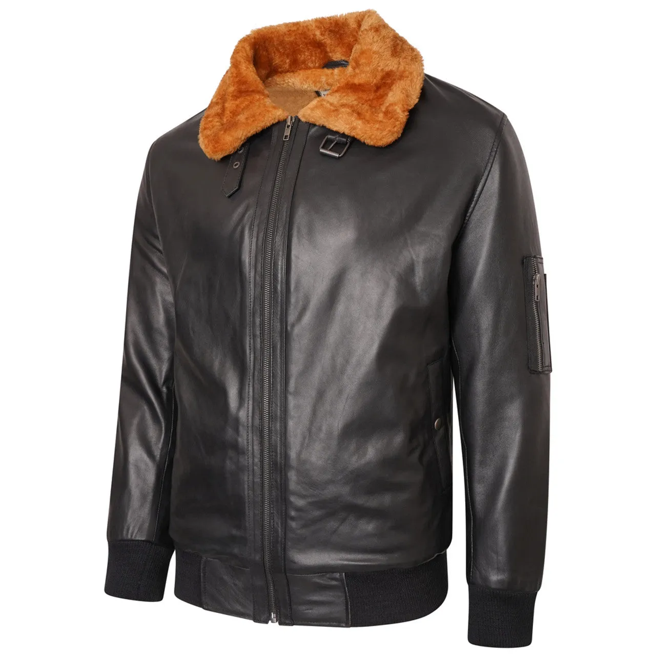 Aviator Shearling Bomber Shearling Jacket For Men