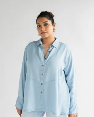 Blue Tencel Classic Shirt