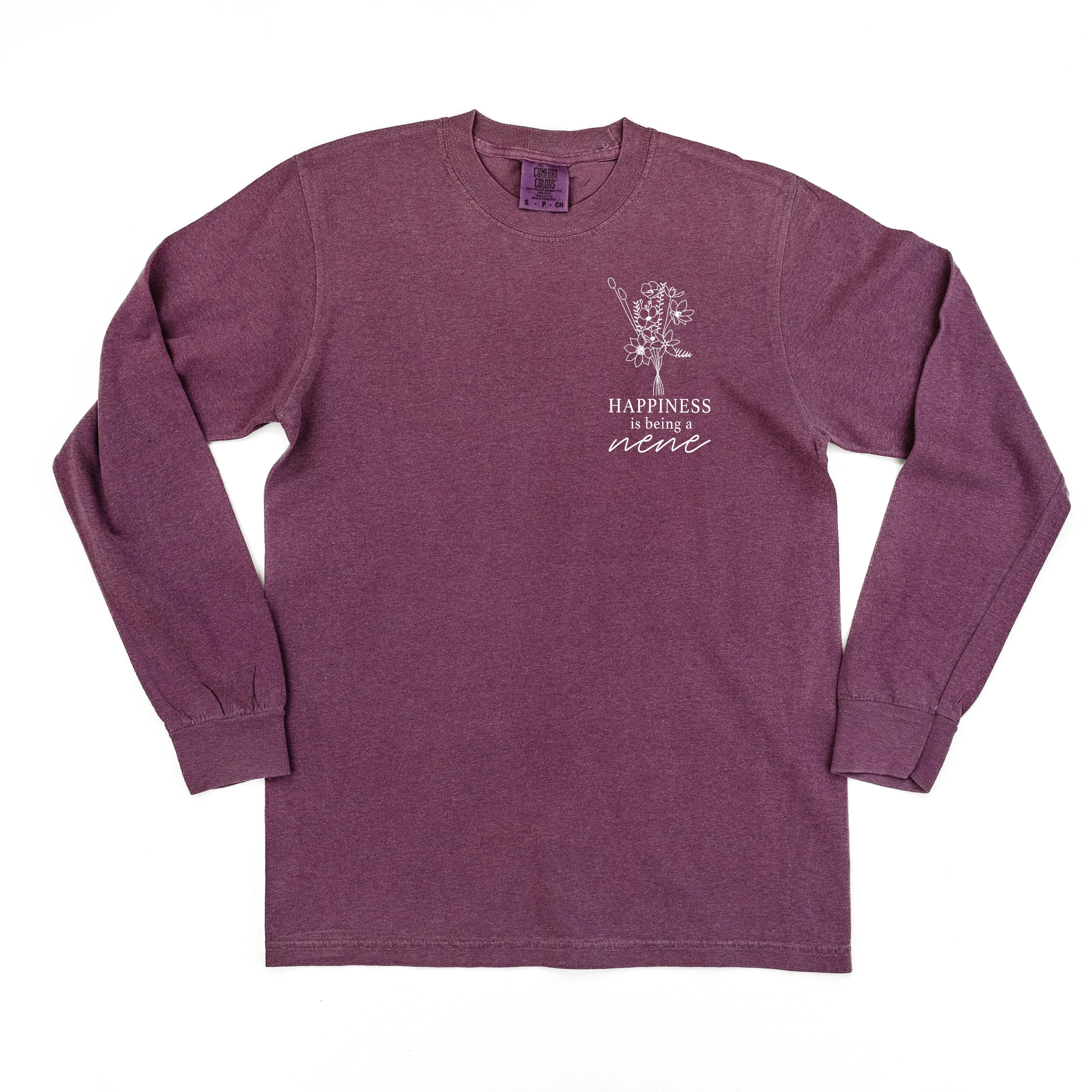 Bouquet Style - Happiness is Being a NENE - LONG SLEEVE COMFORT COLORS TEE