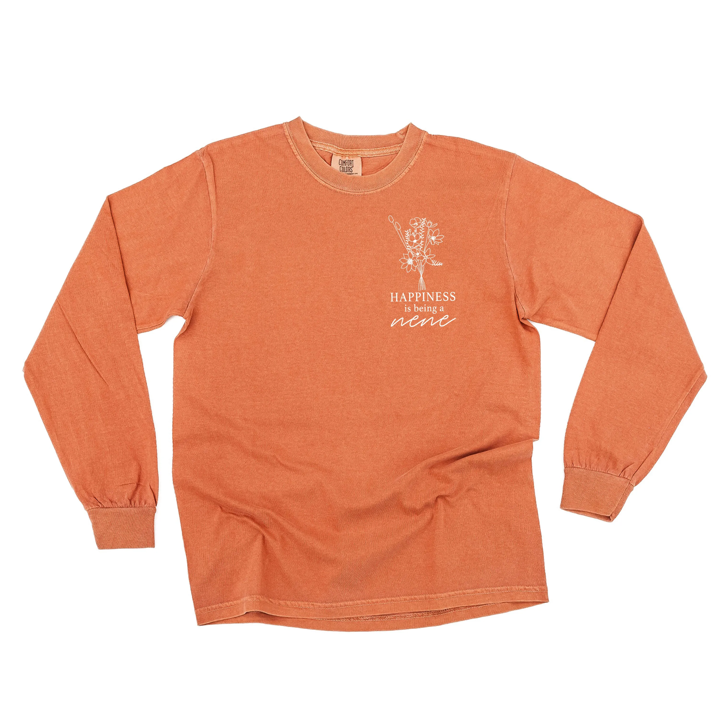 Bouquet Style - Happiness is Being a NENE - LONG SLEEVE COMFORT COLORS TEE