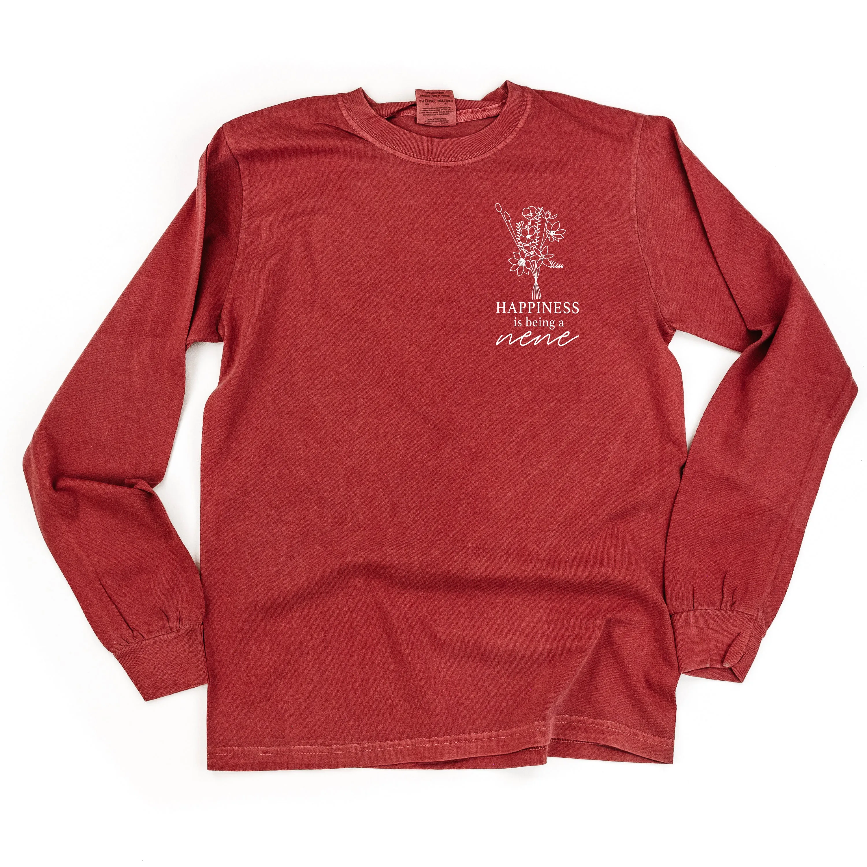 Bouquet Style - Happiness is Being a NENE - LONG SLEEVE COMFORT COLORS TEE