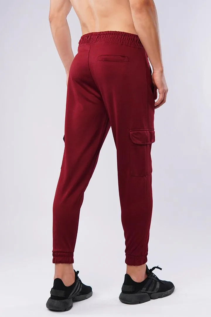 Cargo Jogger Pants - Maroon