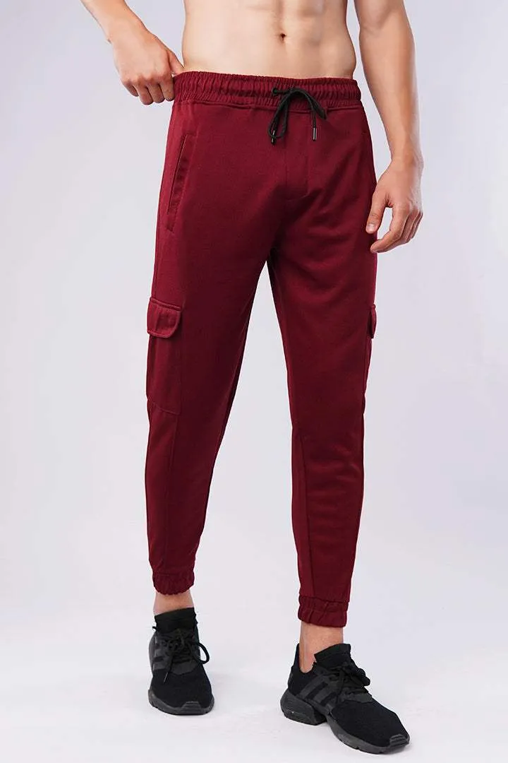 Cargo Jogger Pants - Maroon