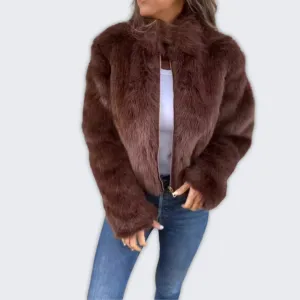 Chic Faux Fur Winter Jacket for Women - Christina Collection