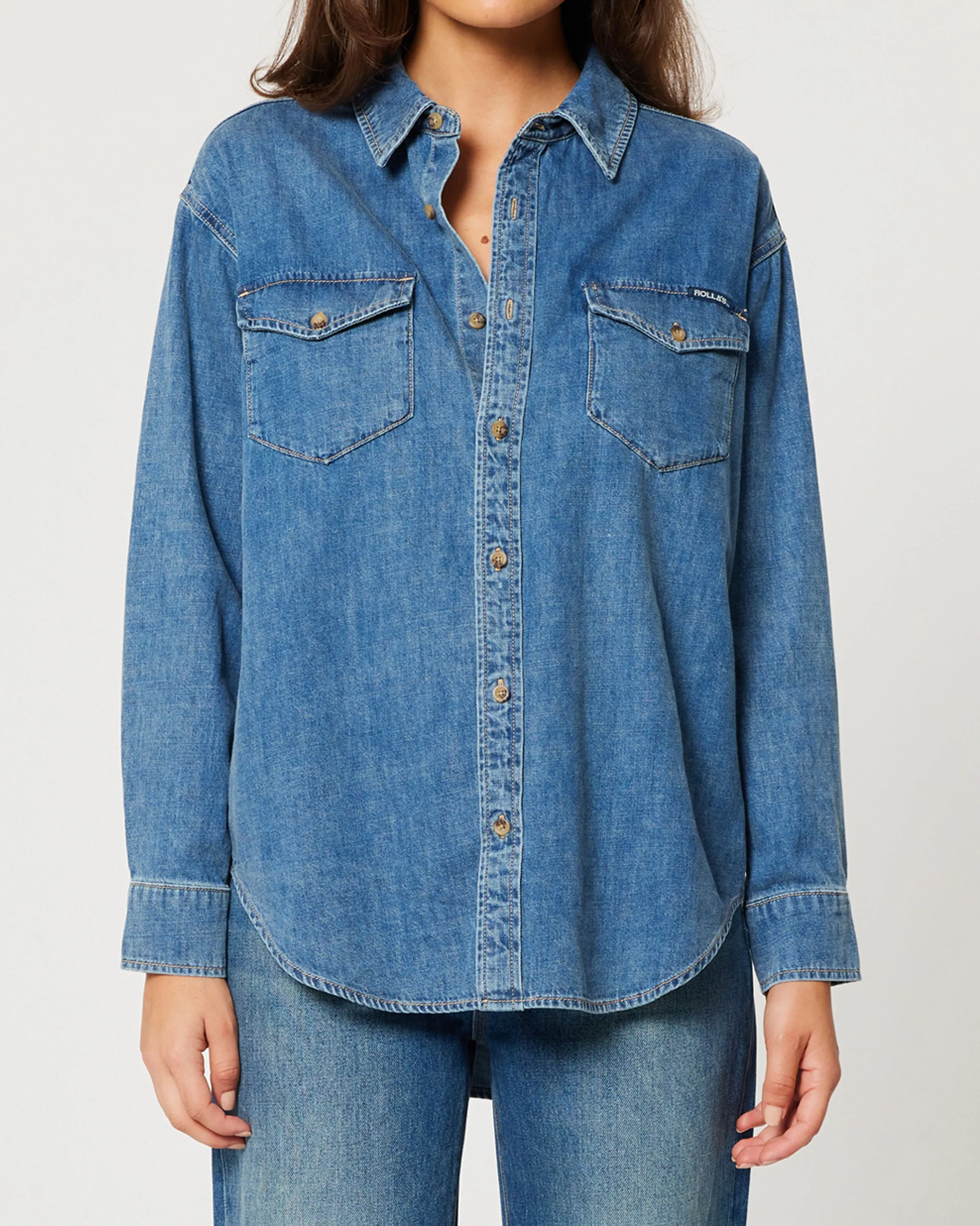 Classic Denim Shirt Worn