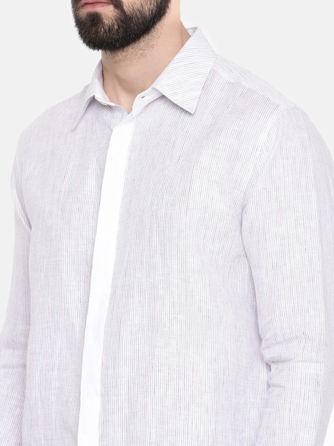 Classic Linen Strip Shirt - MM0813