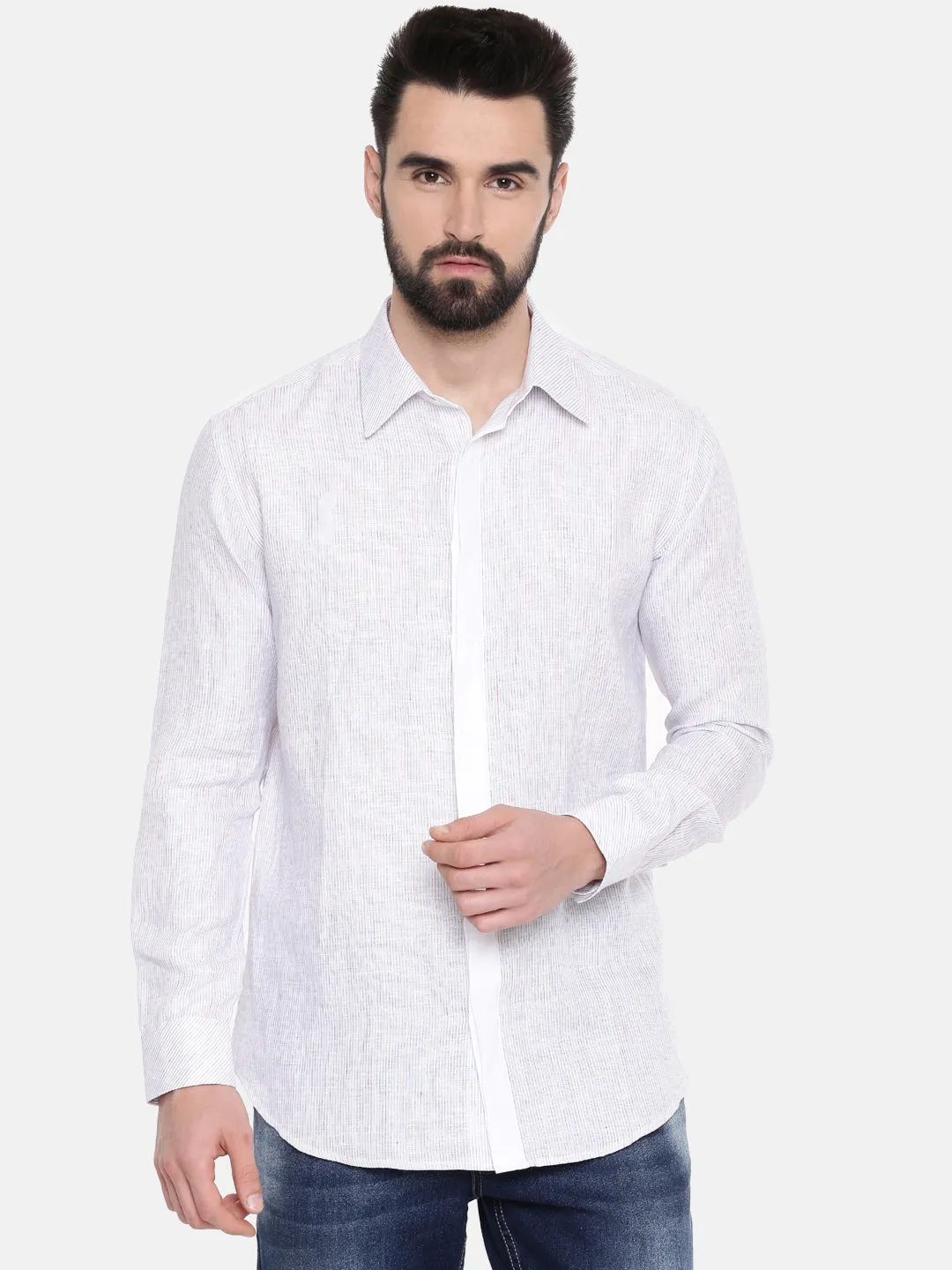 Classic Linen Strip Shirt - MM0813