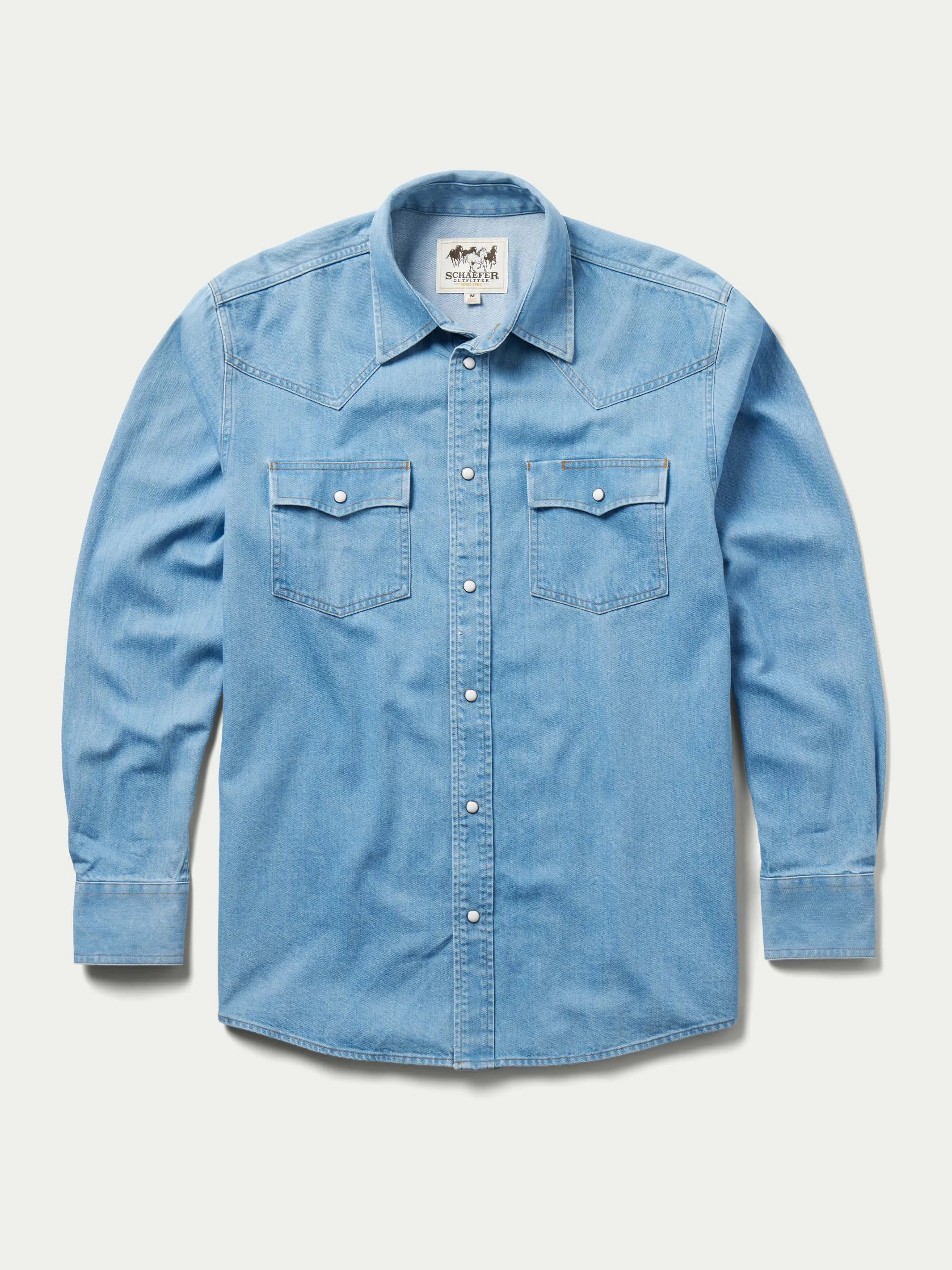 Classic Western Denim Snap Shirt