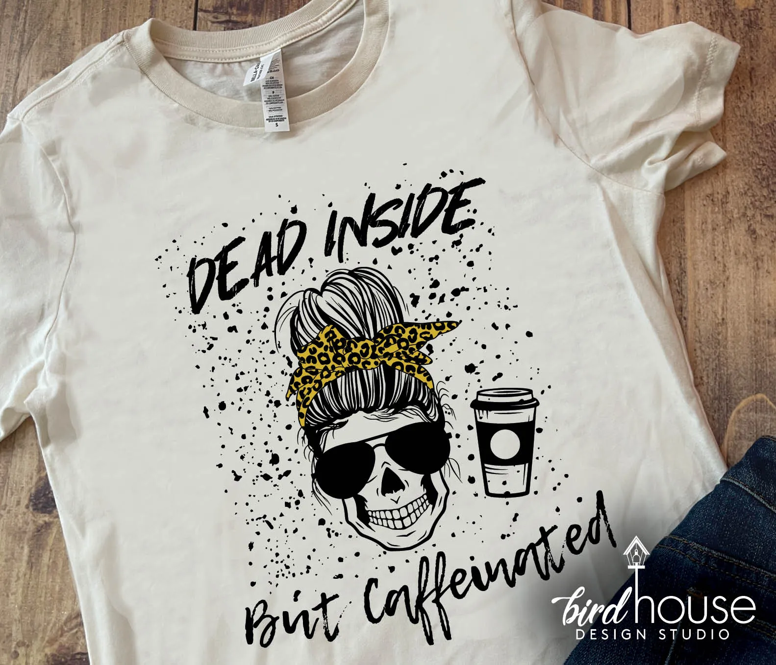 Dead Inside but Caffeinated Shirt, Cute Coffee Graphic Tee