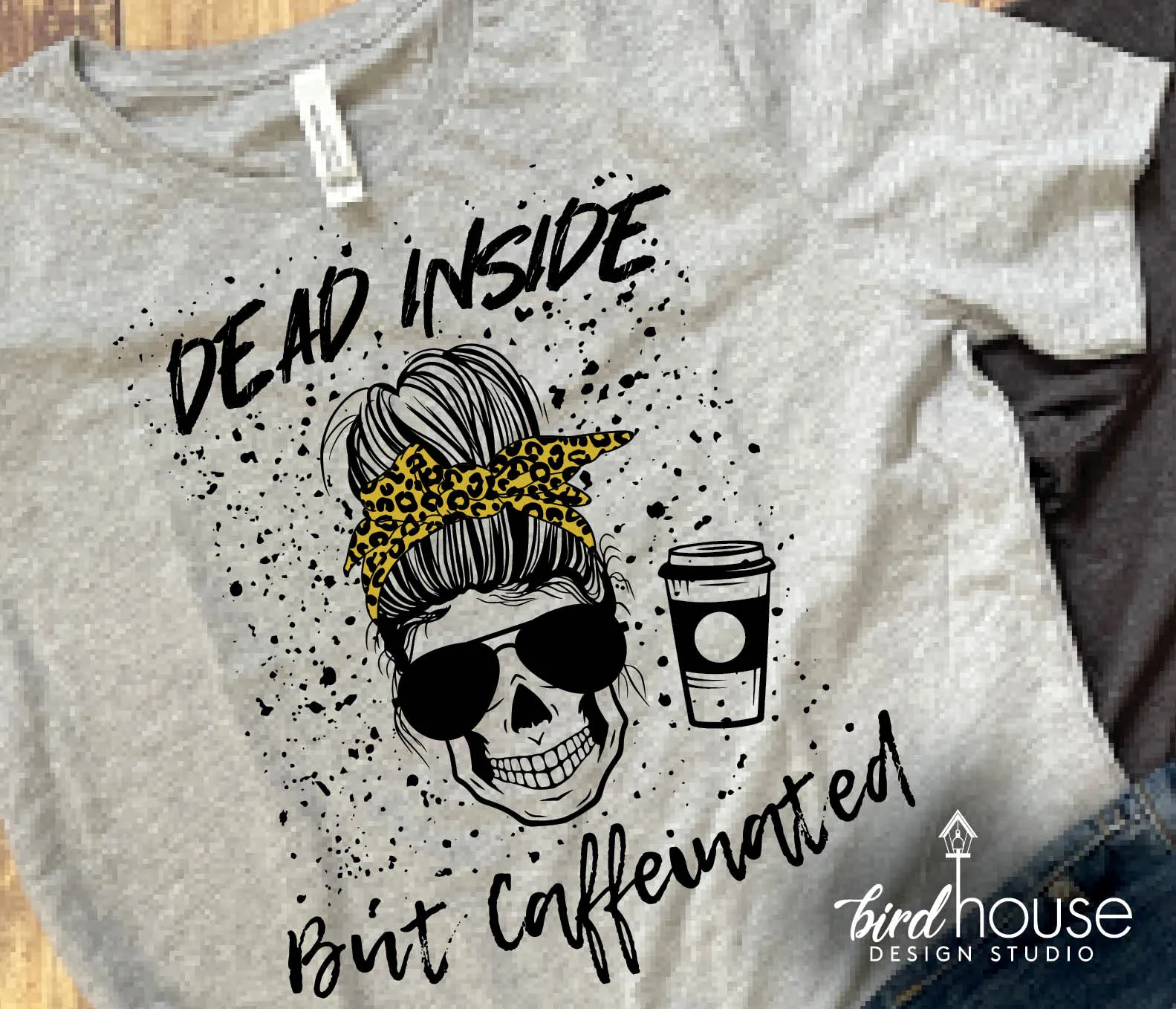 Dead Inside but Caffeinated Shirt, Cute Coffee Graphic Tee