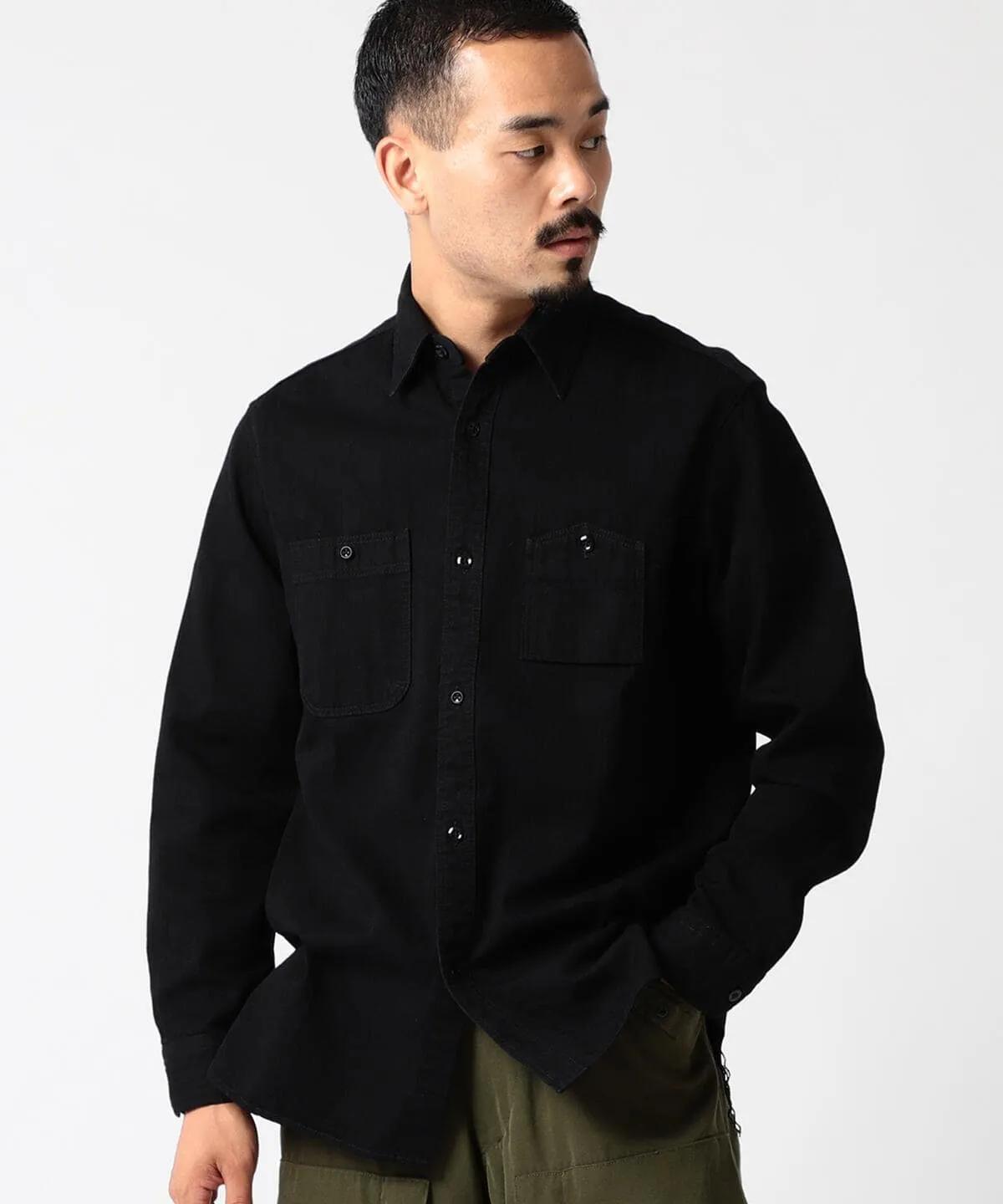 Denim Work Shirt - Black