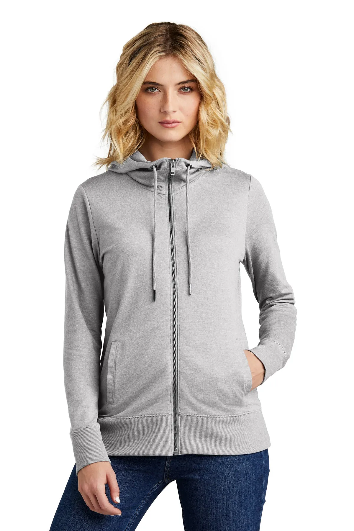 District Women's Featherweight French Terry Full-Zip Hoodie DT673