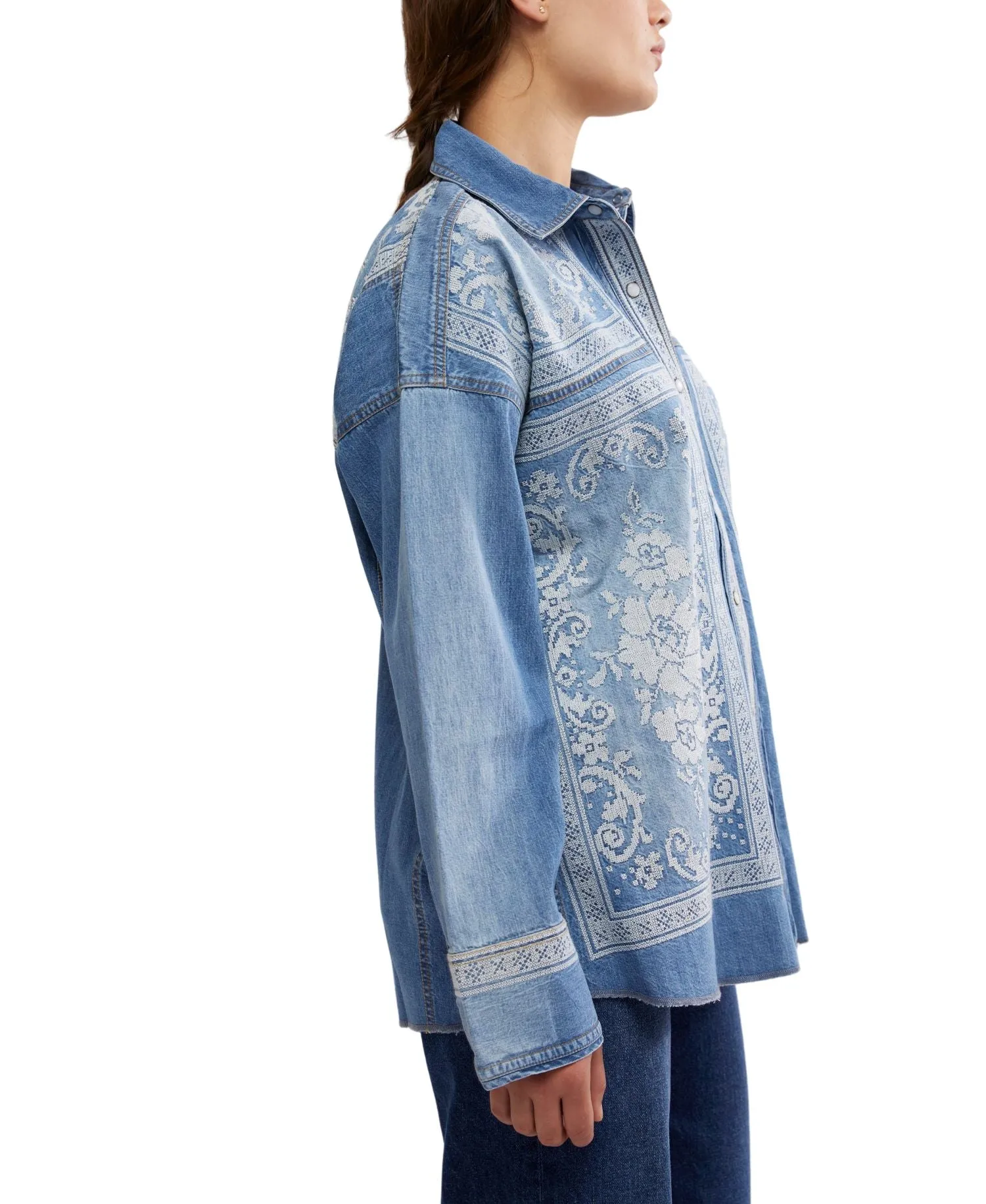 Embroidered Denim Shirt