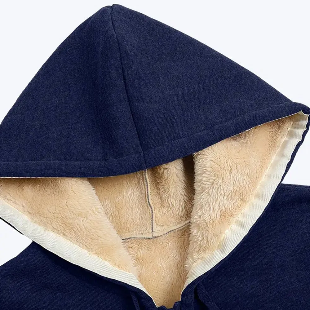 Fleece-Lined Zip-Up Hoodie