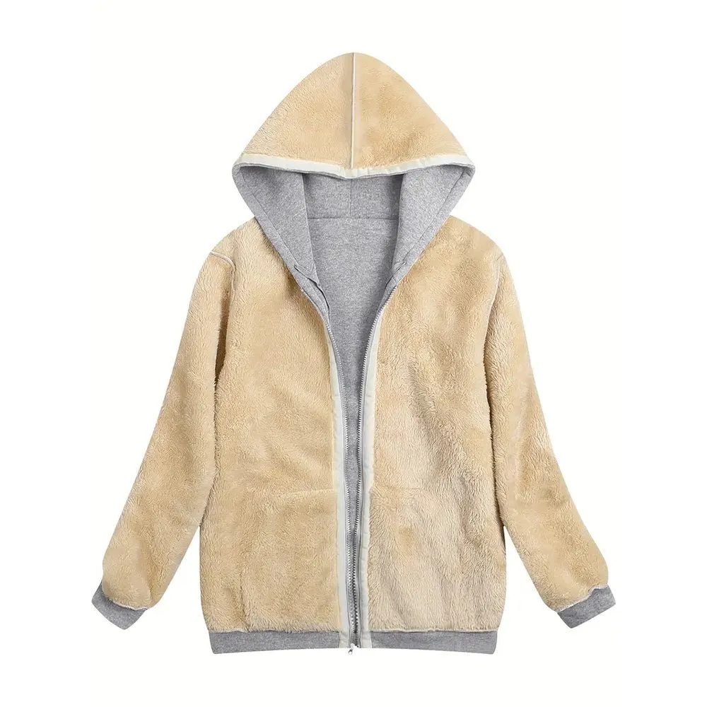 Fleece-Lined Zip-Up Hoodie