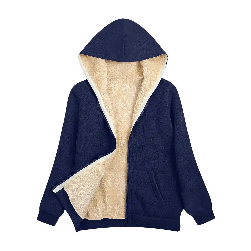 Fleece-Lined Zip-Up Hoodie