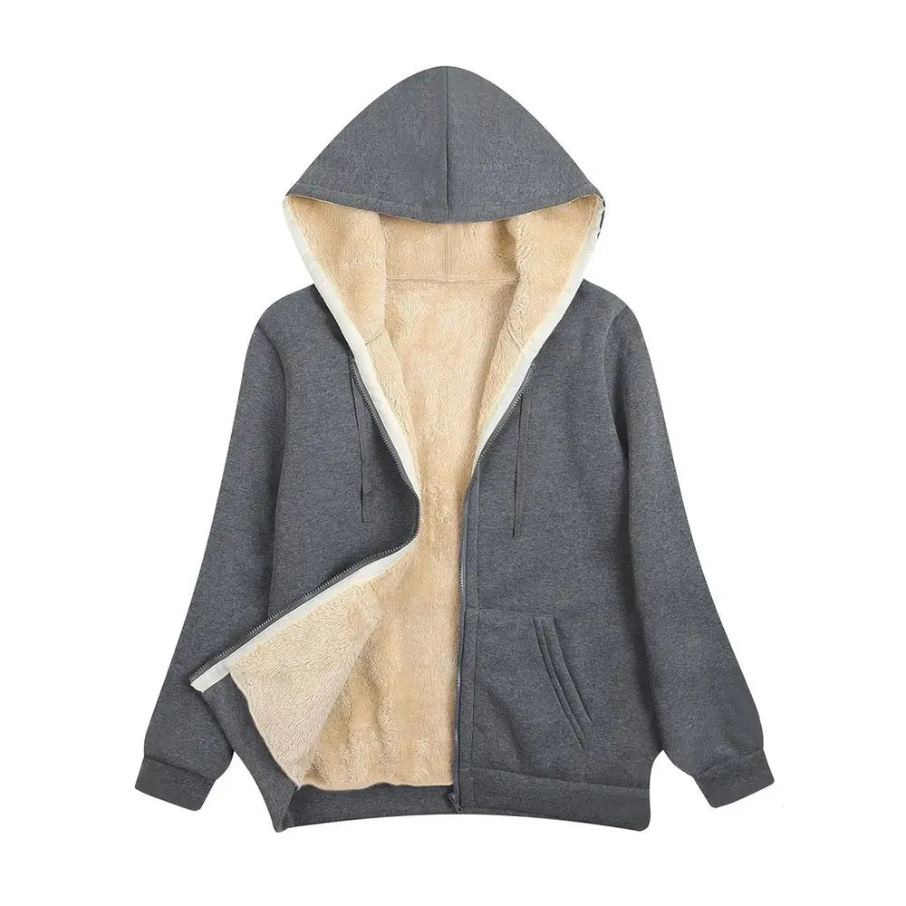 Fleece-Lined Zip-Up Hoodie