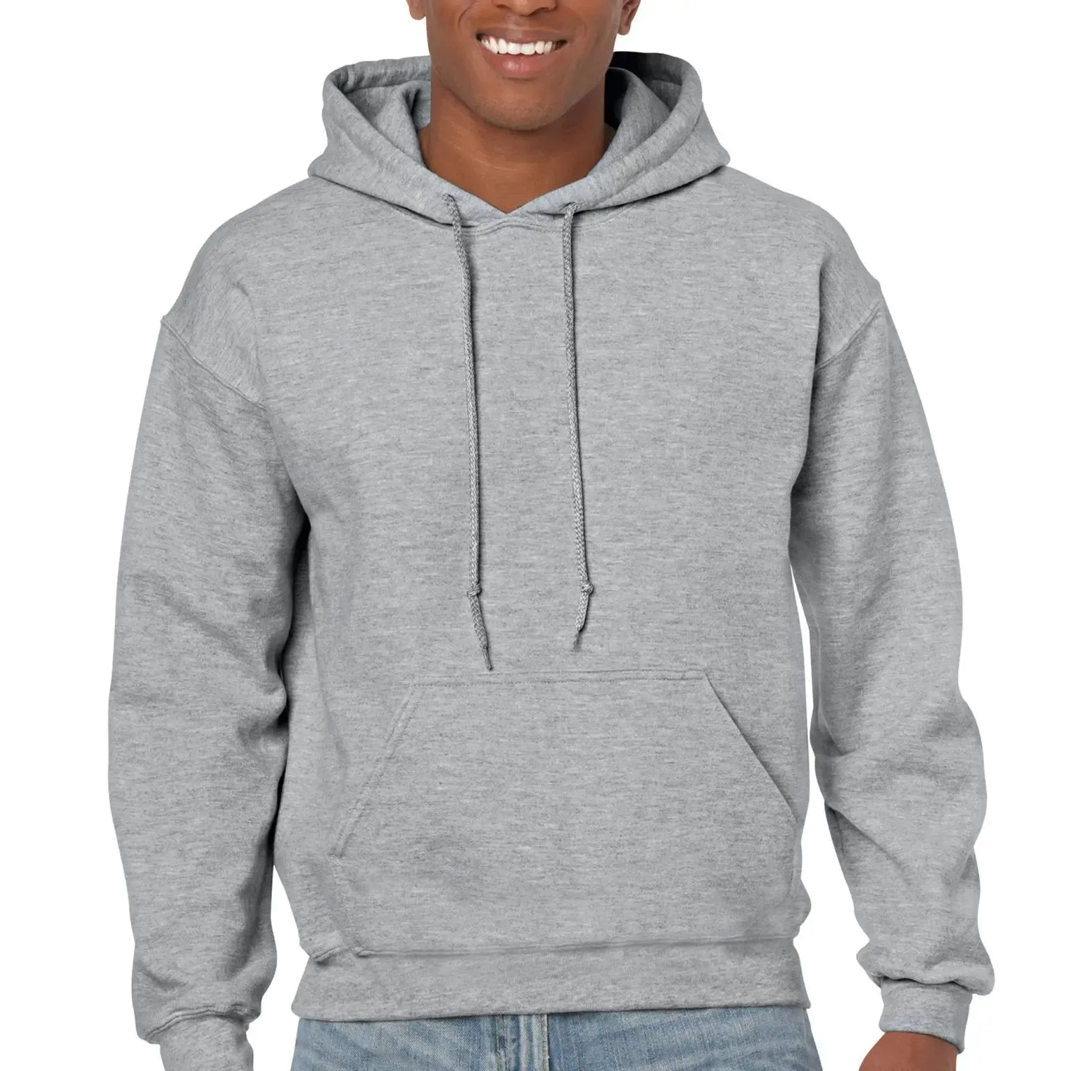 Gildan Men's Casual Fleece Pullover Hoodie – Hip Hop Sportswear, High-Quality Fashion Hoodie