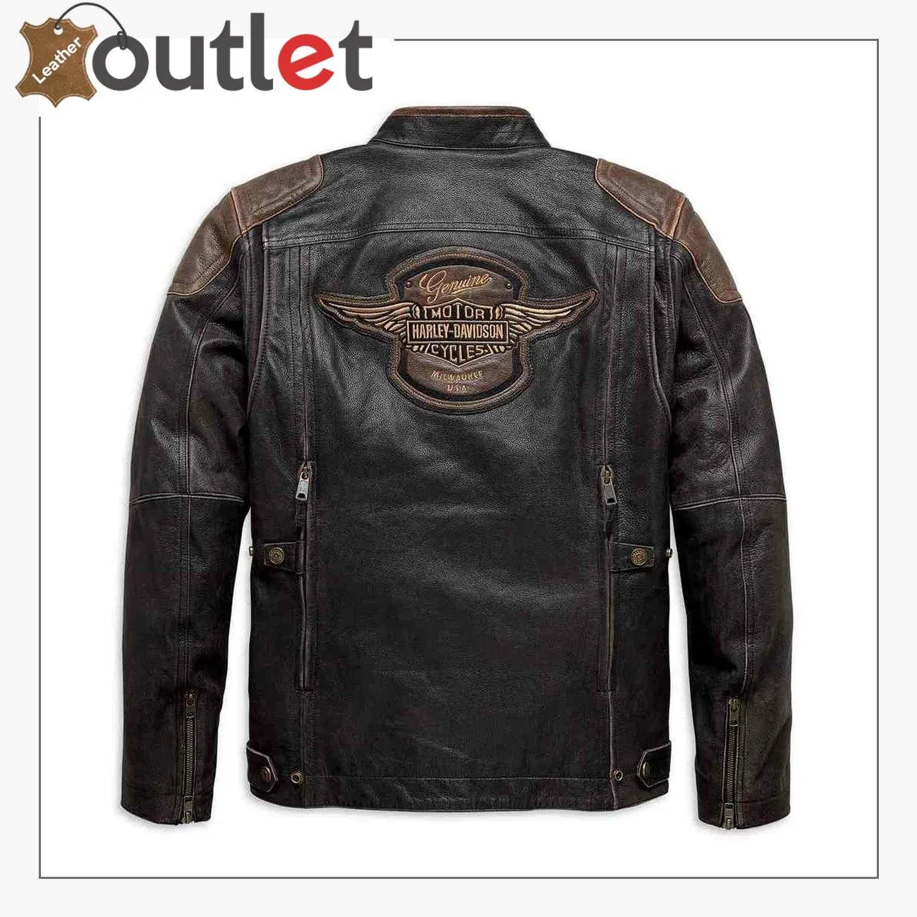 Harley-Davidson Men's Triple Vent System Trostel Leather Jacket