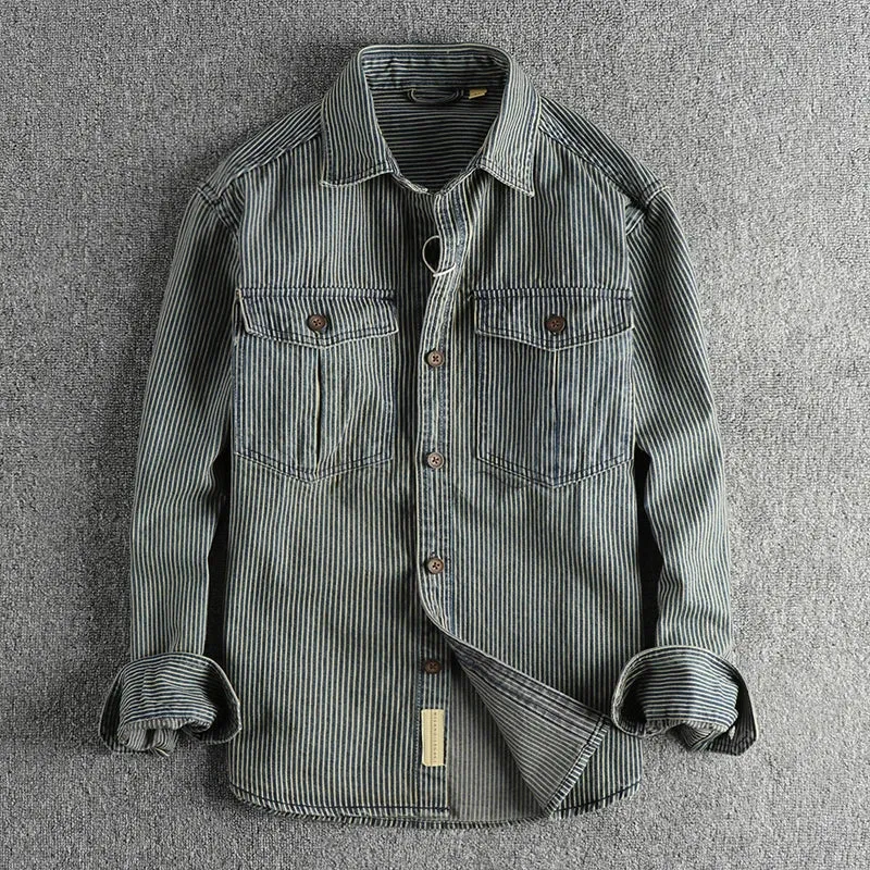 Ivyshape | Classic Vintage Denim Shirt