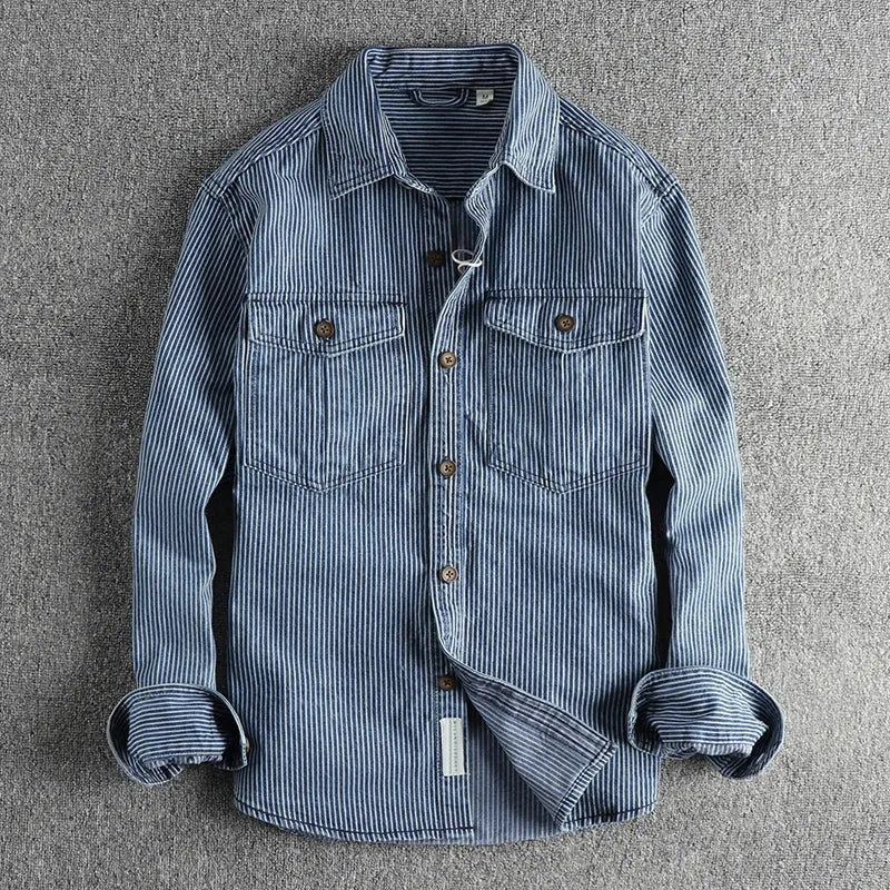 Ivyshape | Classic Vintage Denim Shirt