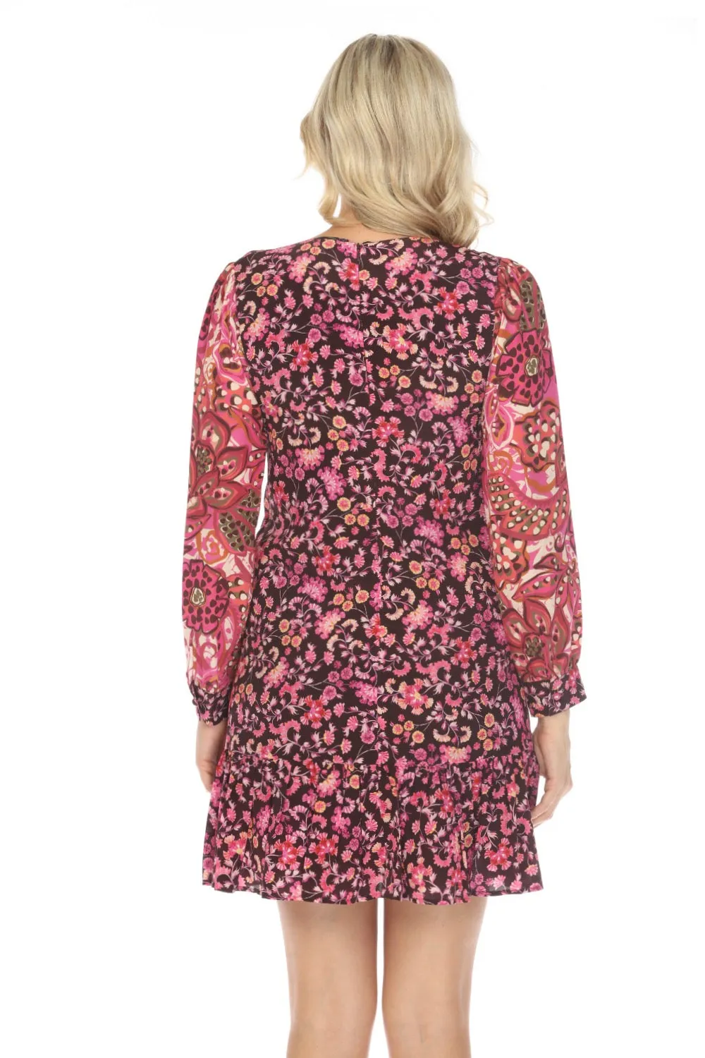 Johnny Was Jade Ariana Floral Silk Mini Dress L30923 Boho Chic