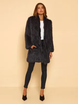 Lush Luxe Long Coat- Anthracite