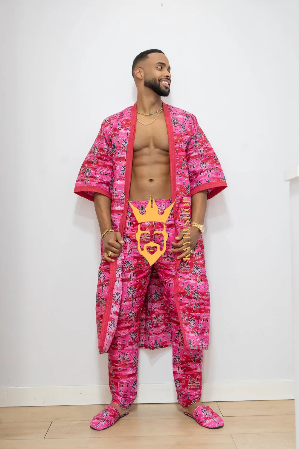 Luxury Handmade Kimono Boho hippie Set for Couples | African Ankara Pajama & Robe | Couple gifts