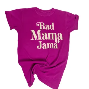 Mama Retro Shirt - Bad Mama Jama-Ivory/ Beige Berry Plum T-shirt