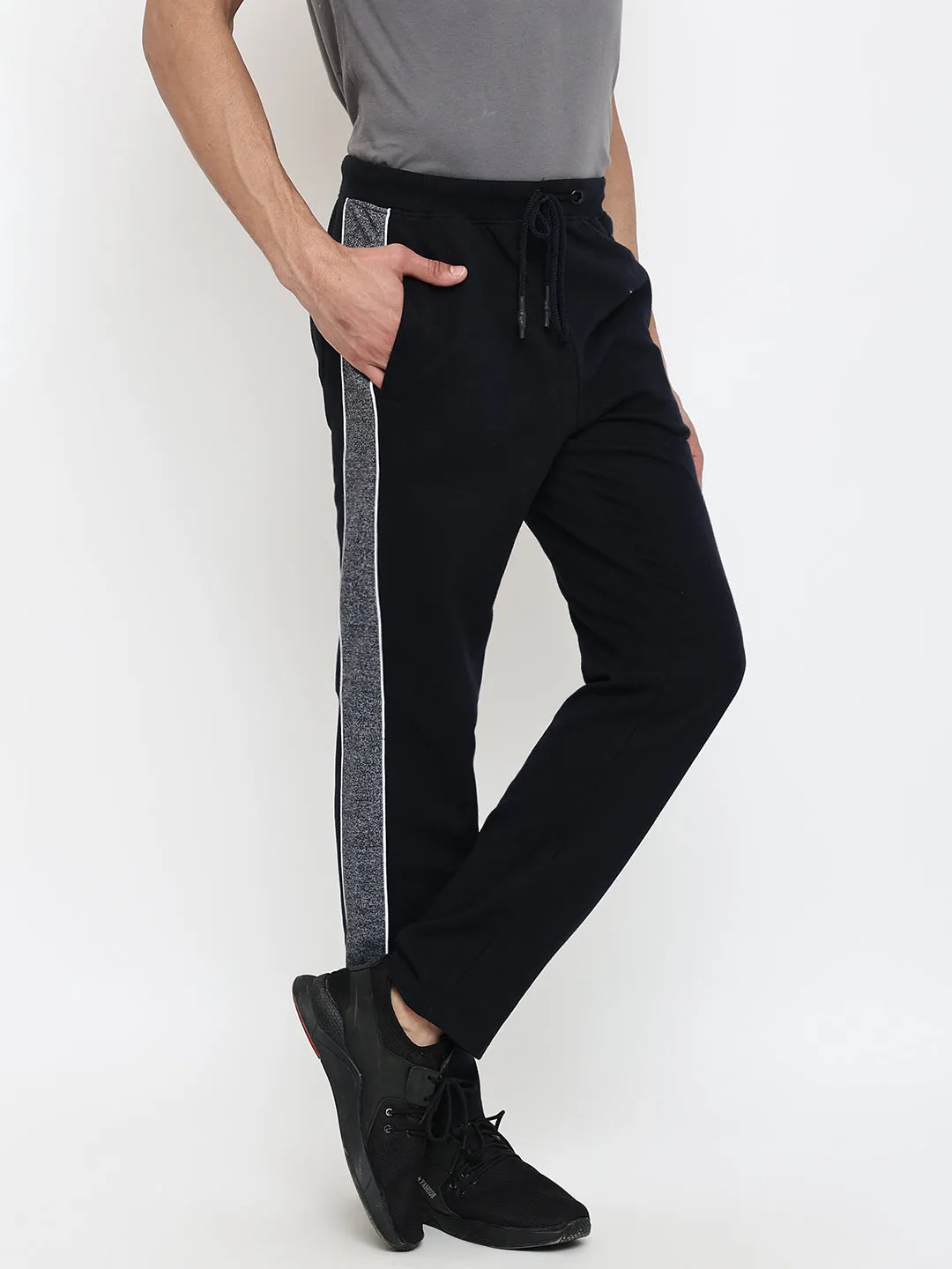 Men Navy Blue Trackpant