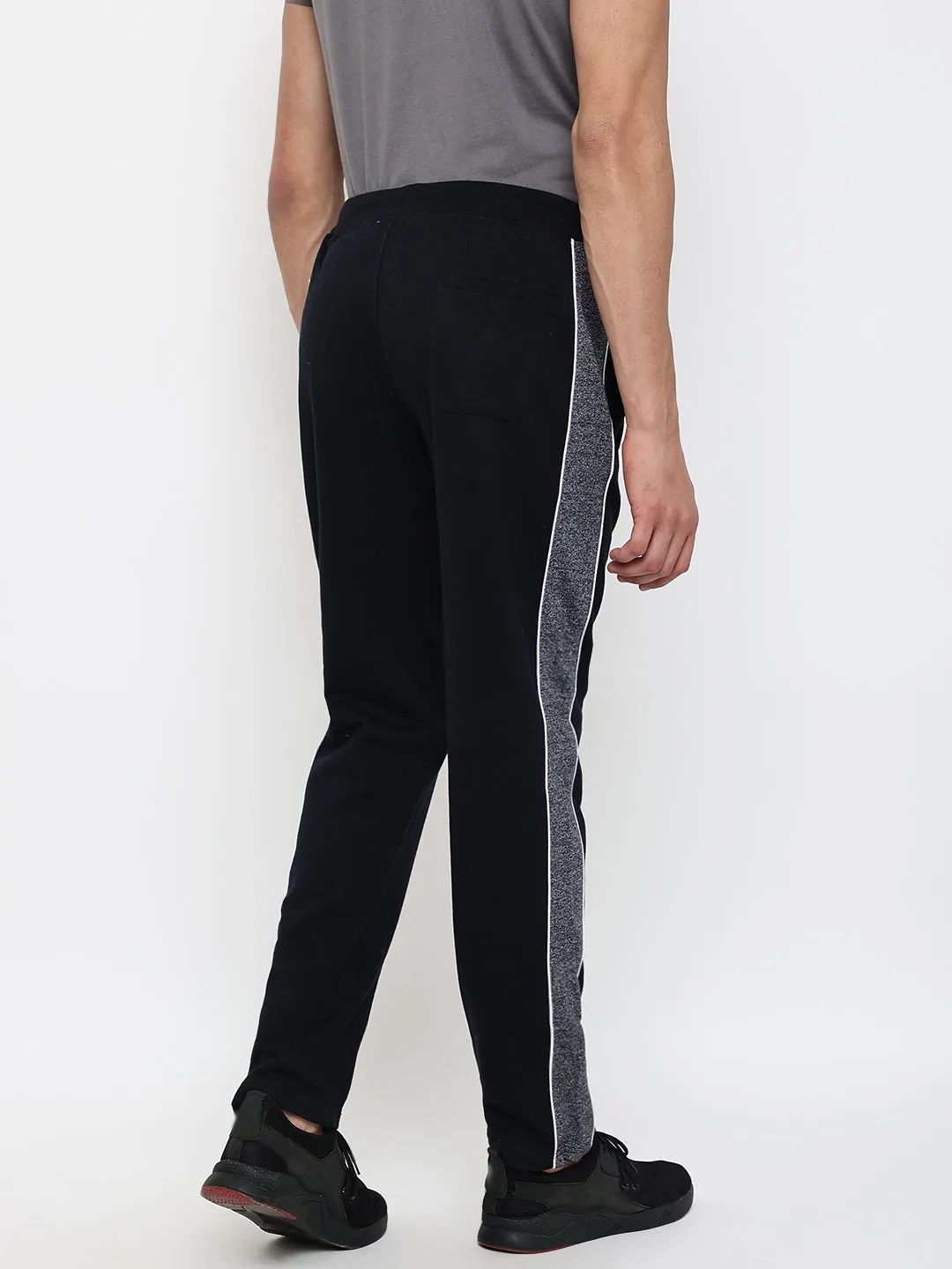 Men Navy Blue Trackpant