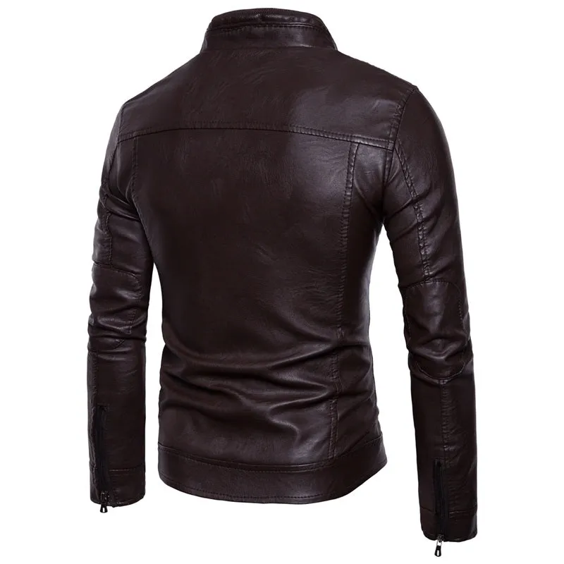 Men's Premium Faux Leather Jacket Slim Fit Stylish Blazer  | JK12