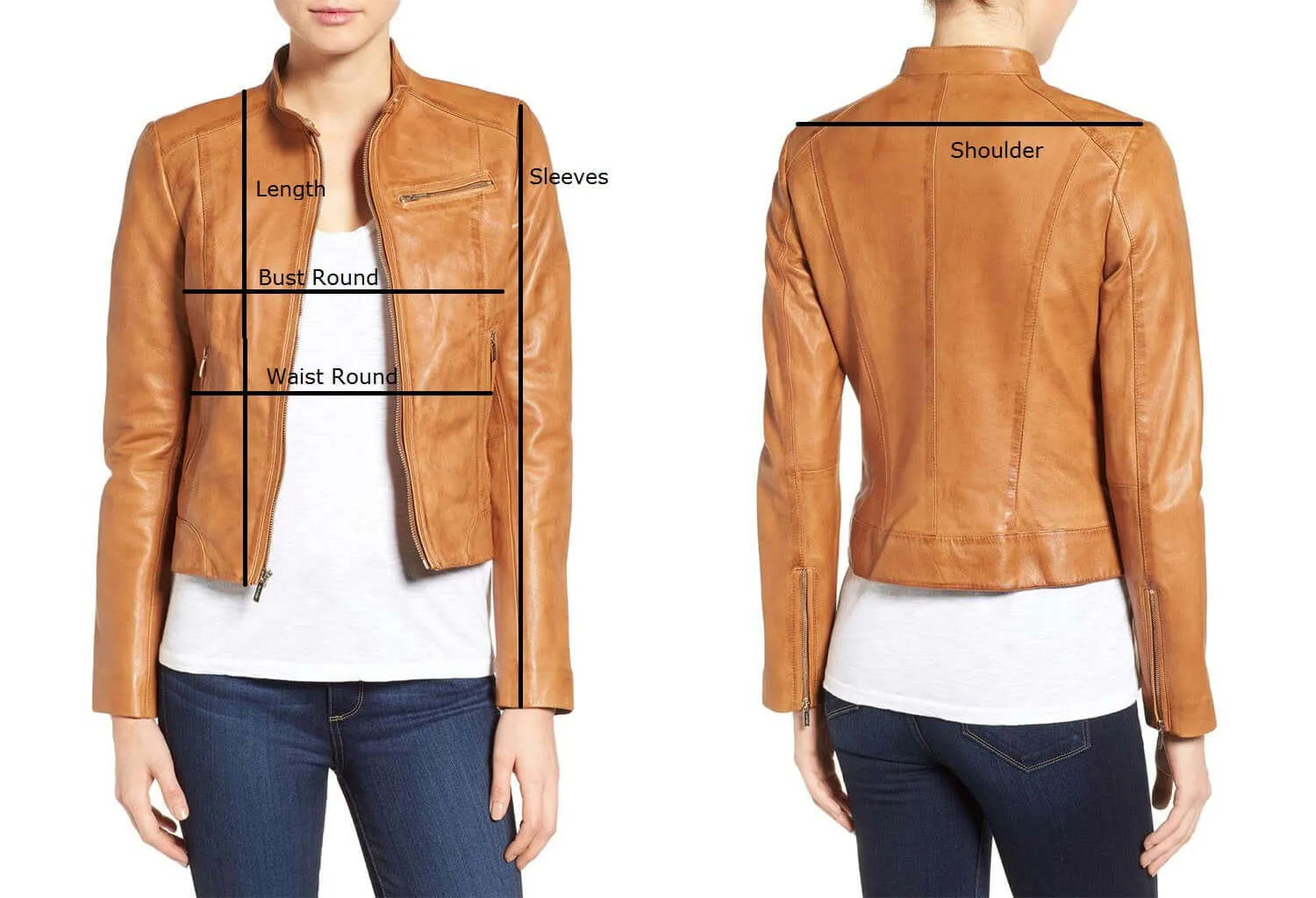 New Stylish Brand New Women's Fashion Motorcycle Cow Leather Slim fit Jacket