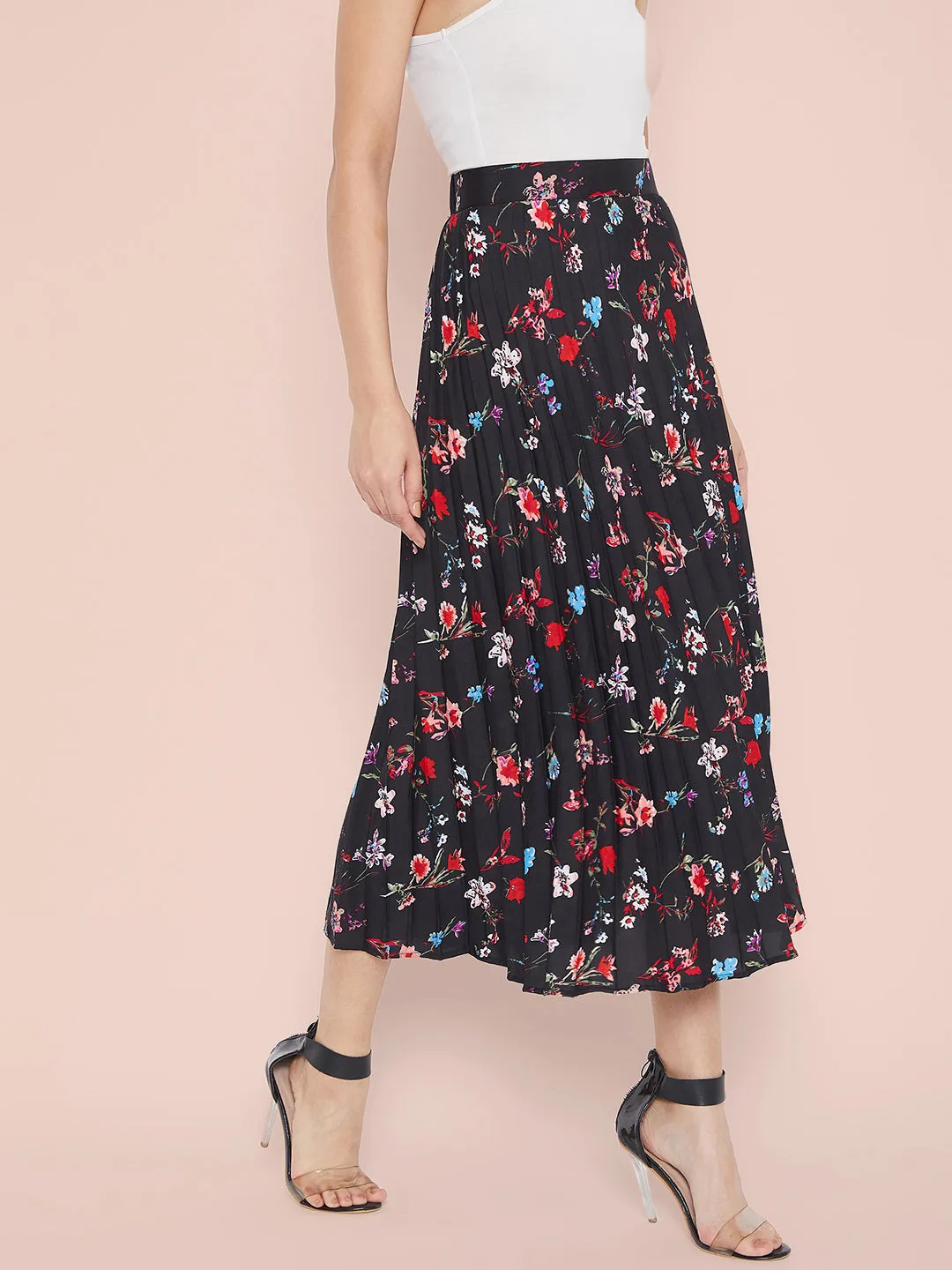 Pleated Midi Skirt