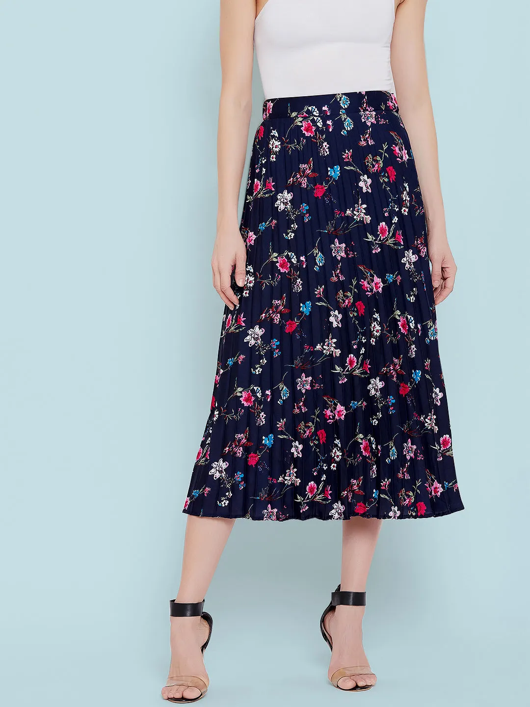 Pleated Midi Skirt