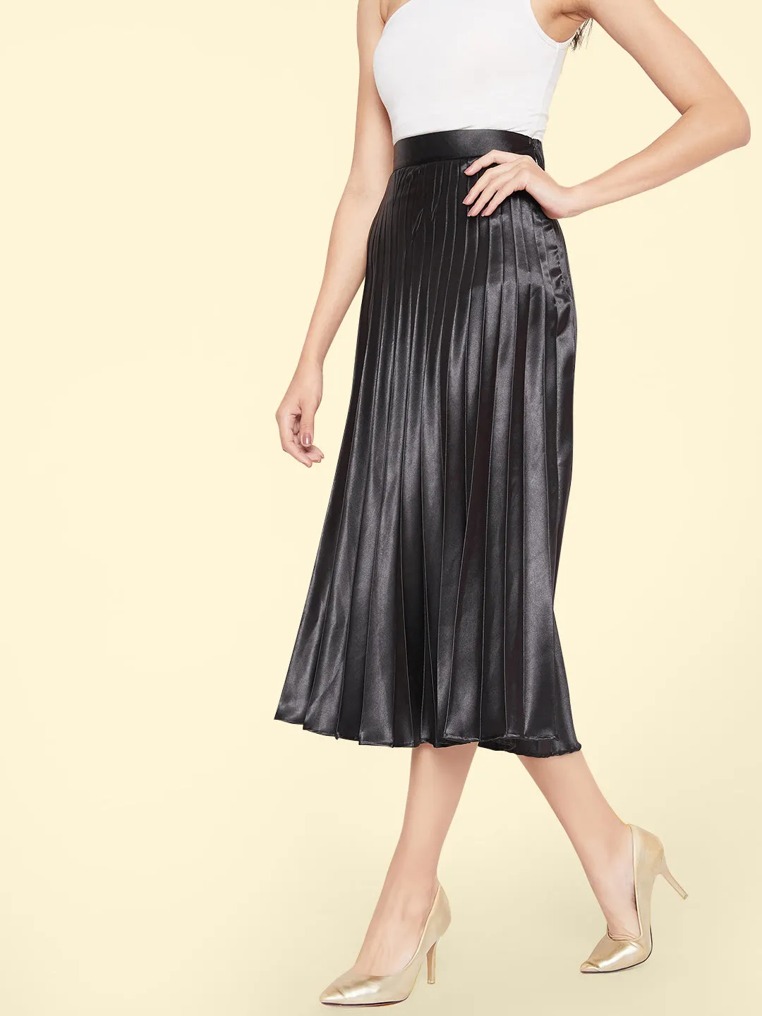 Pleated Midi Skirt