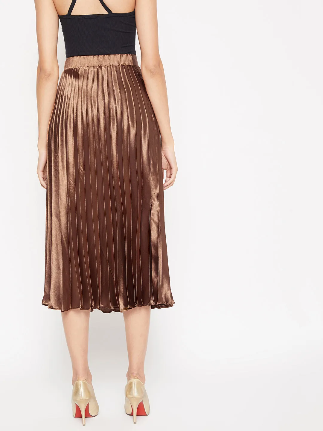 Pleated Midi Skirt