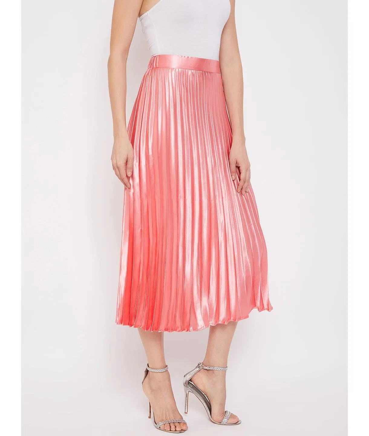 Pleated Midi Skirt