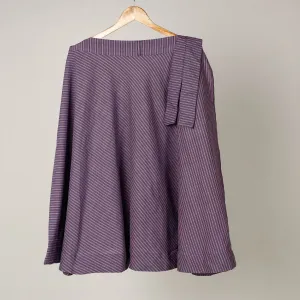 Purple - Plain Handloom Jhiri Cotton Wrap Around Skirt