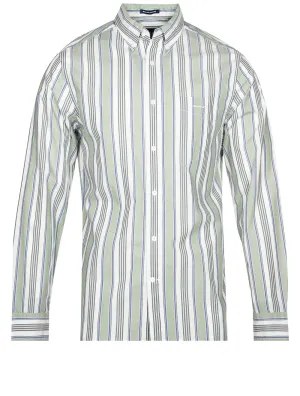 Regular Fit Multistripe Oxford Shirt Kalamata Green