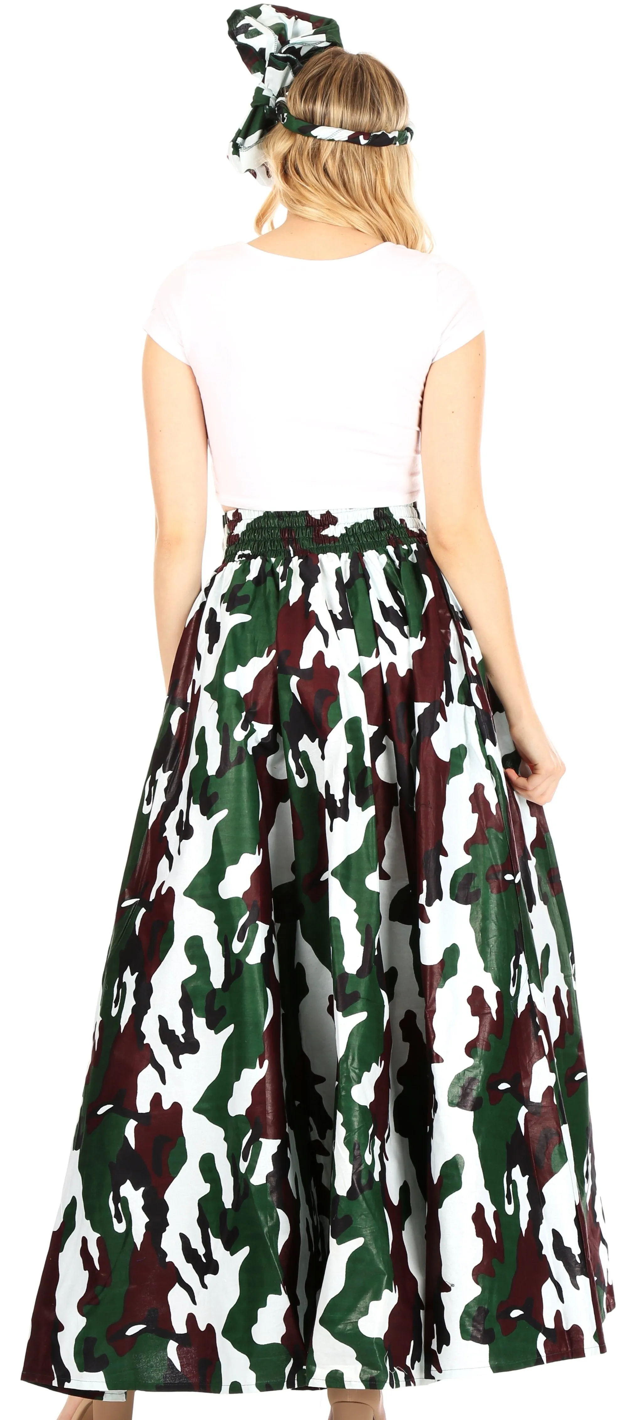 Sakkas Asma Convertible Traditional Wax Print Adjustable Strap Maxi Skirt | Dress