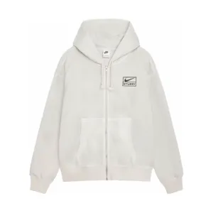 Stussy x Nike Pigment Dyed Fleece Zip Hoodie (SS24) Light Bone