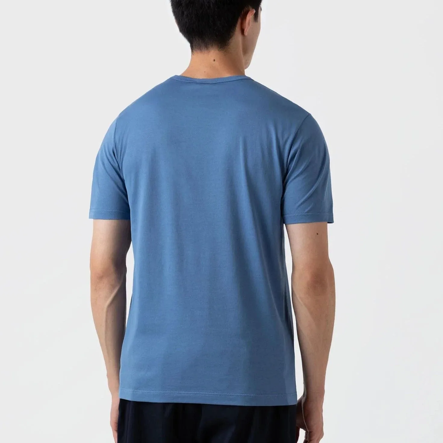 Sunspel Short Sleeve Classic T‑shirt Bluestone