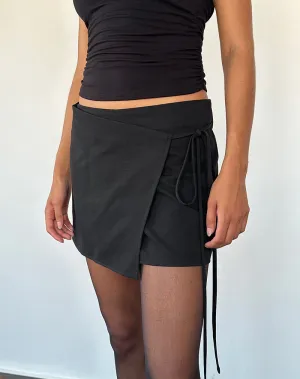 Tanix Wrap Skirt in Tailoring Black