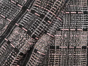 Understated Cityscape Rose, Pearl & Black Bouclé (Made in France)