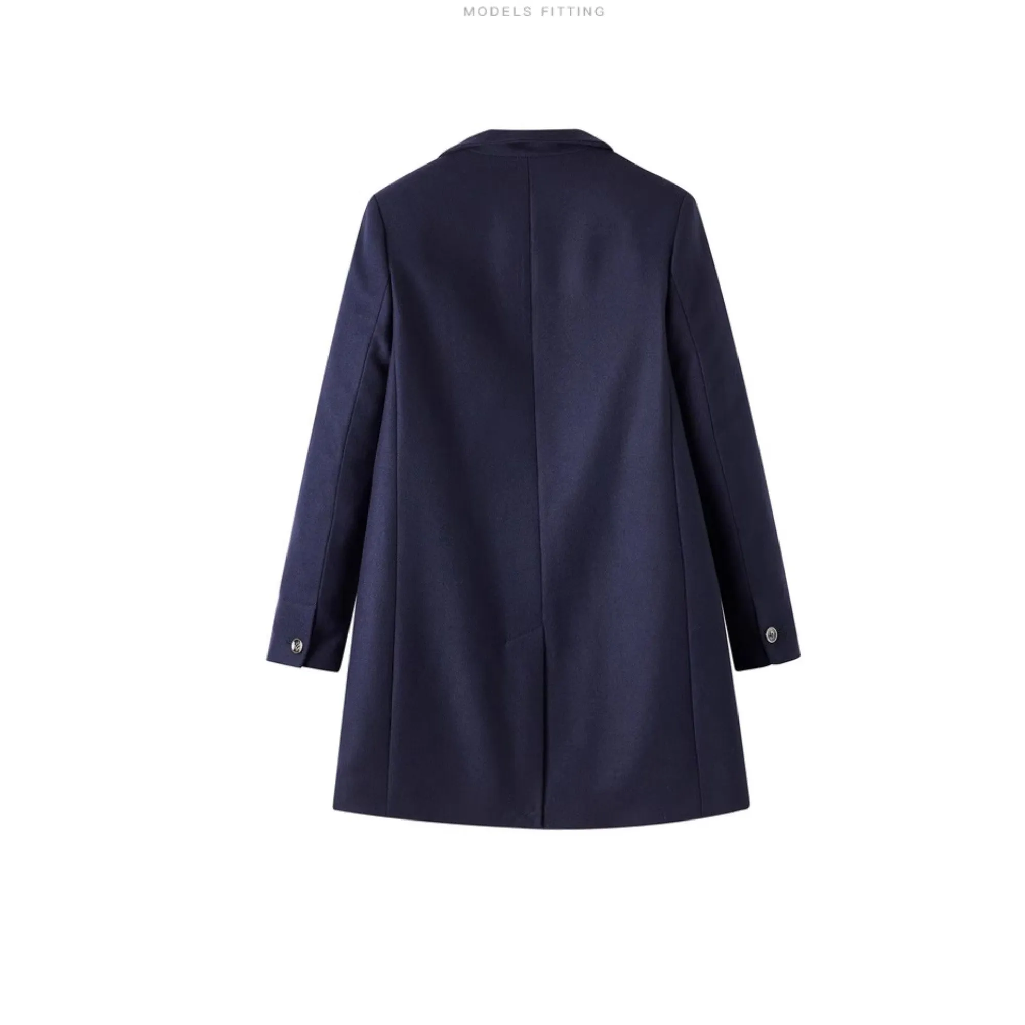 Women Wmo-Bianzch-Straight Tailored Coat - Navy