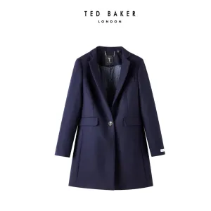 Women Wmo-Bianzch-Straight Tailored Coat - Navy