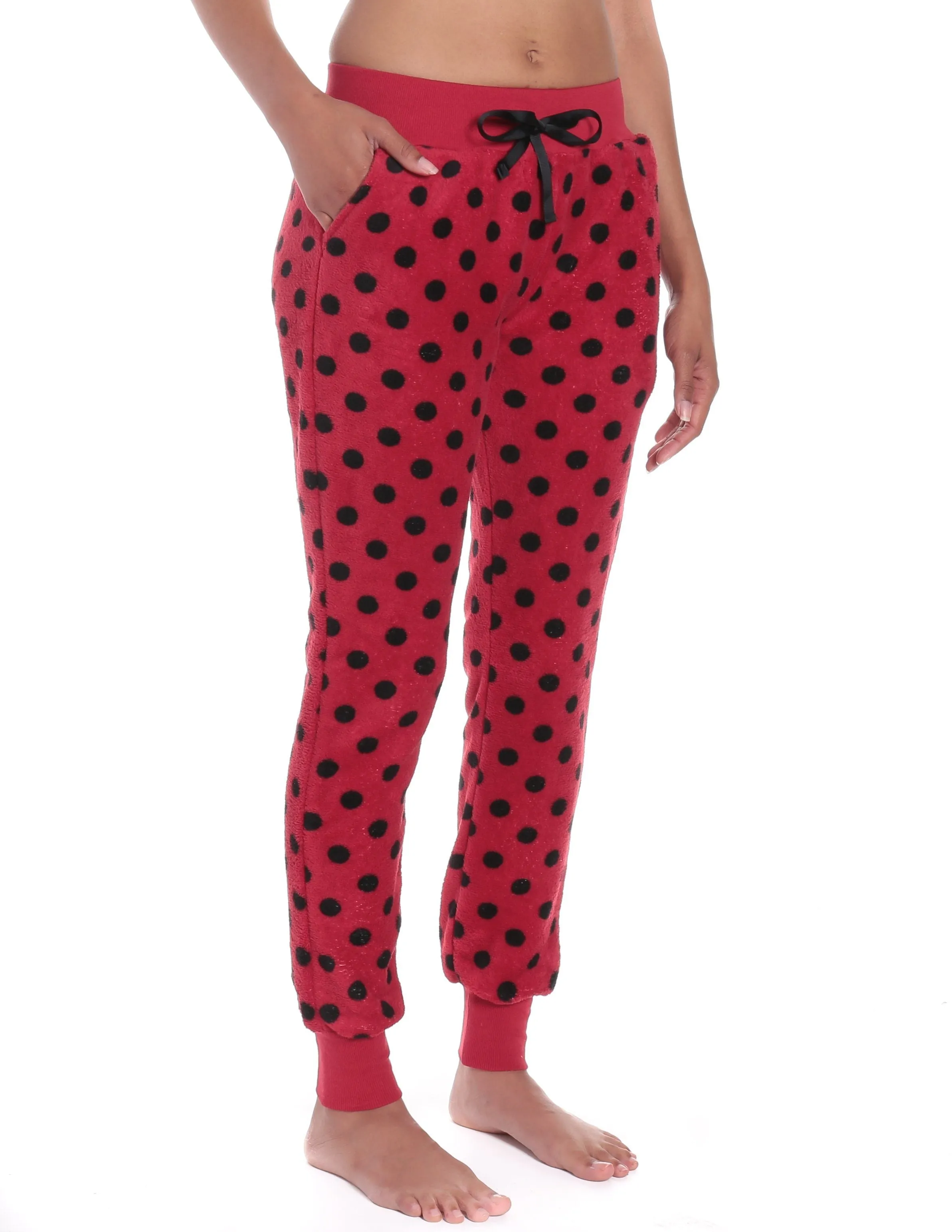 Women's Premium Coral Fleece Plush Jogger Lounge Pants